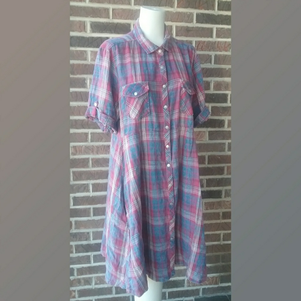 Reba Plaid Prarie Dress